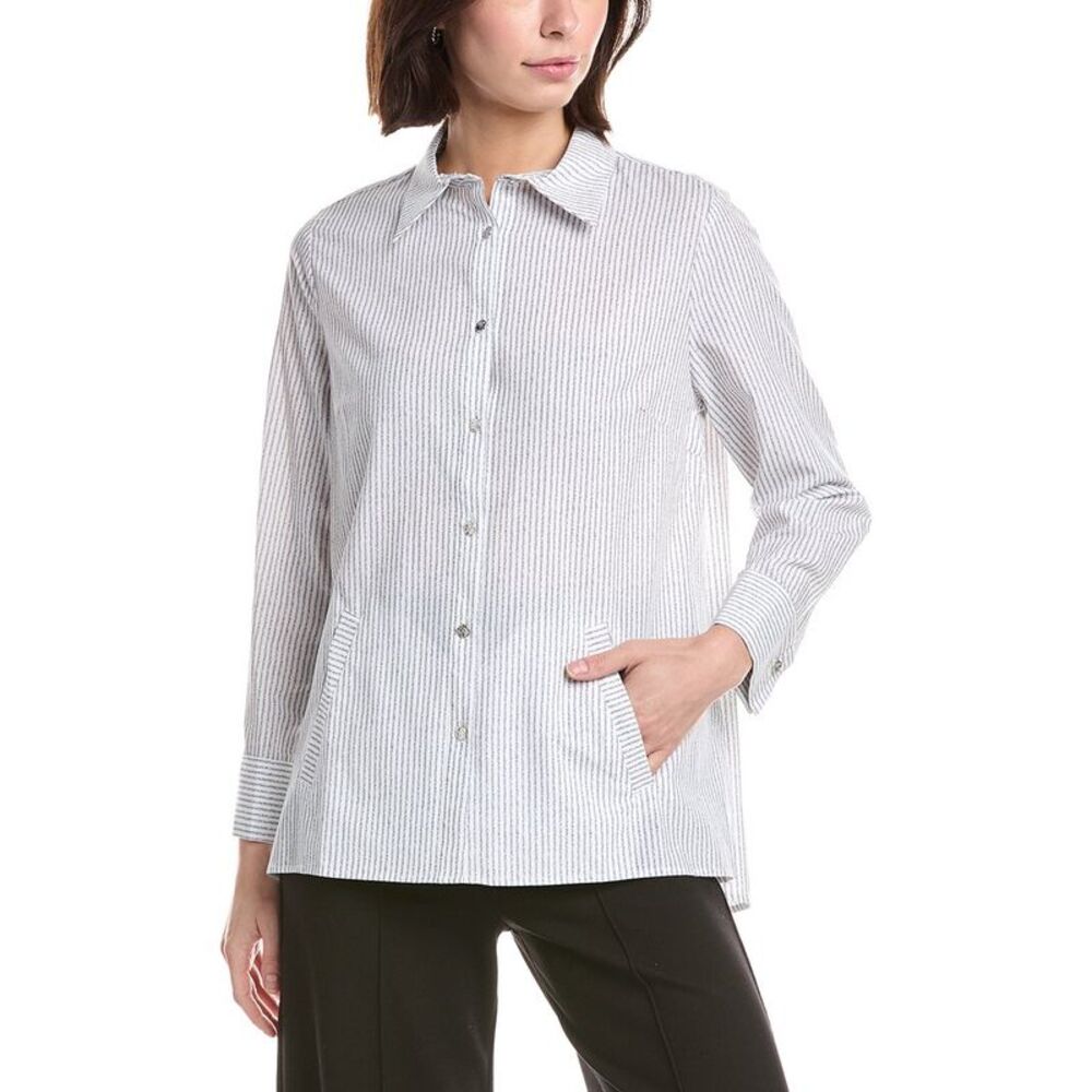 Lemon Grass Womens  Button Down Shirt, Gray